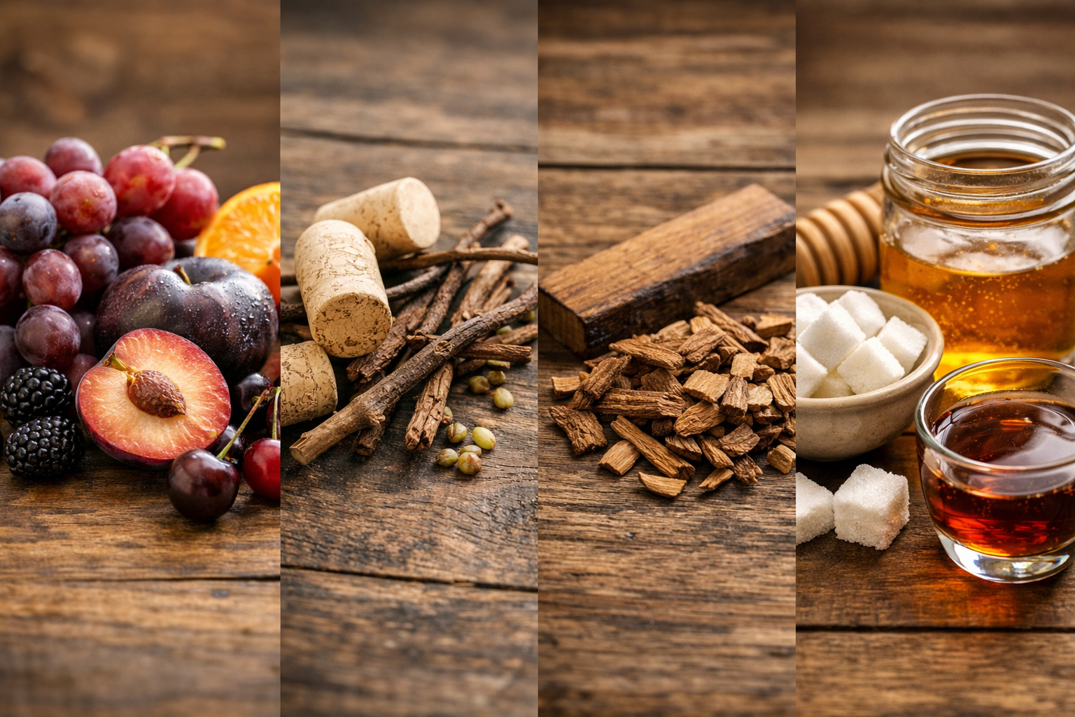 Mulled wine buying filter showing fruit-forward, low tannin, low oak, and dry wine traits