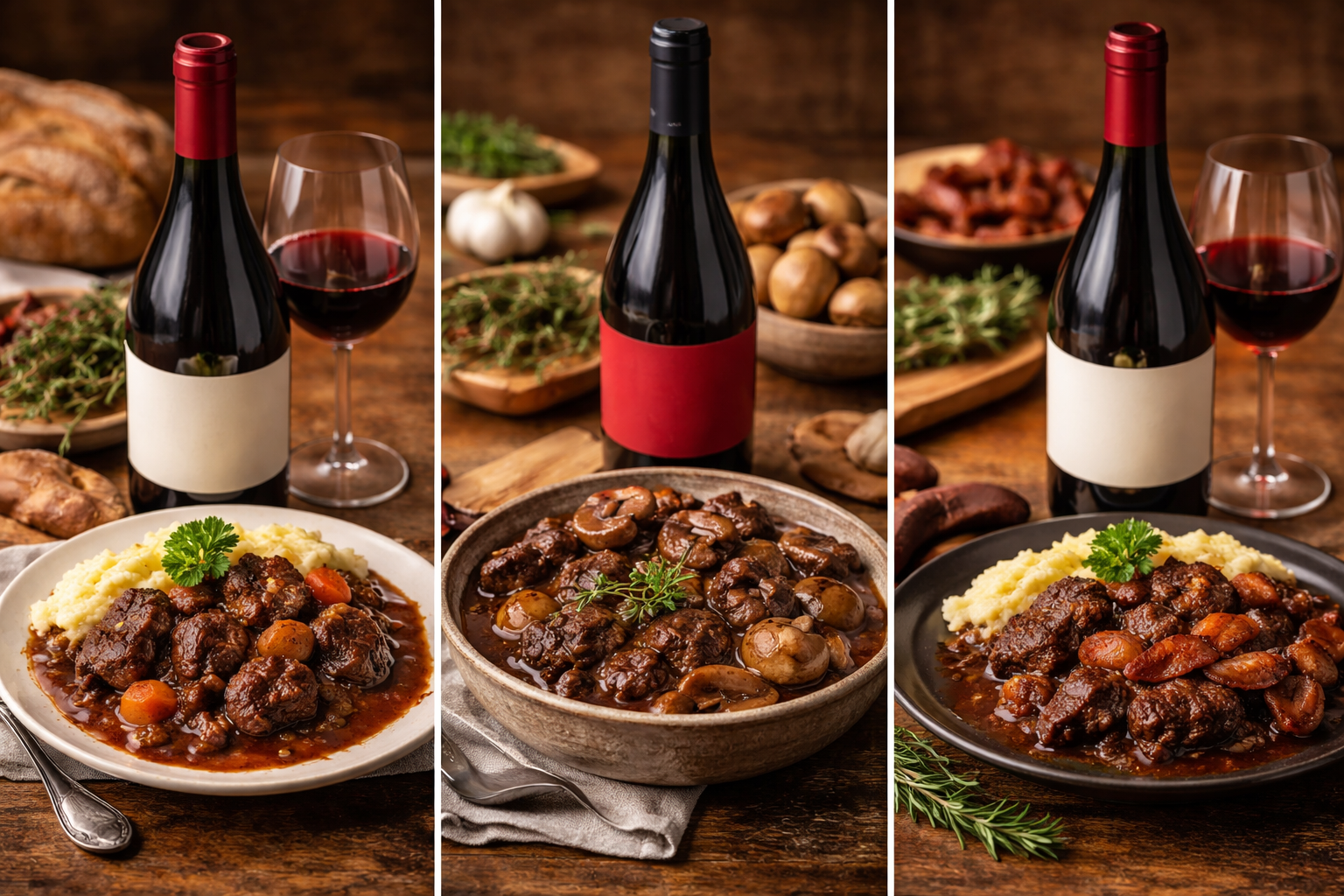 Best Wine for Beef Bourguignon: 5 Smart Picks and 4 Mistakes to Avoid 4 Matching chart for classic, mushroom-heavy, and richer beef bourguignon versions with recommended wine styles