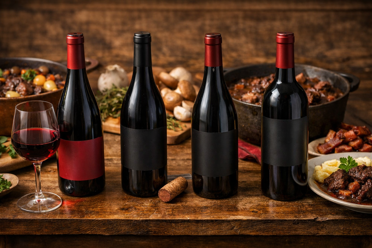 Best Wine for Beef Bourguignon: 5 Smart Picks and 4 Mistakes to Avoid 1 Comparison of Pinot Noir alternatives for beef bourguignon including Beaujolais, Cabernet Franc, Cotes du Rhone, and Merlot