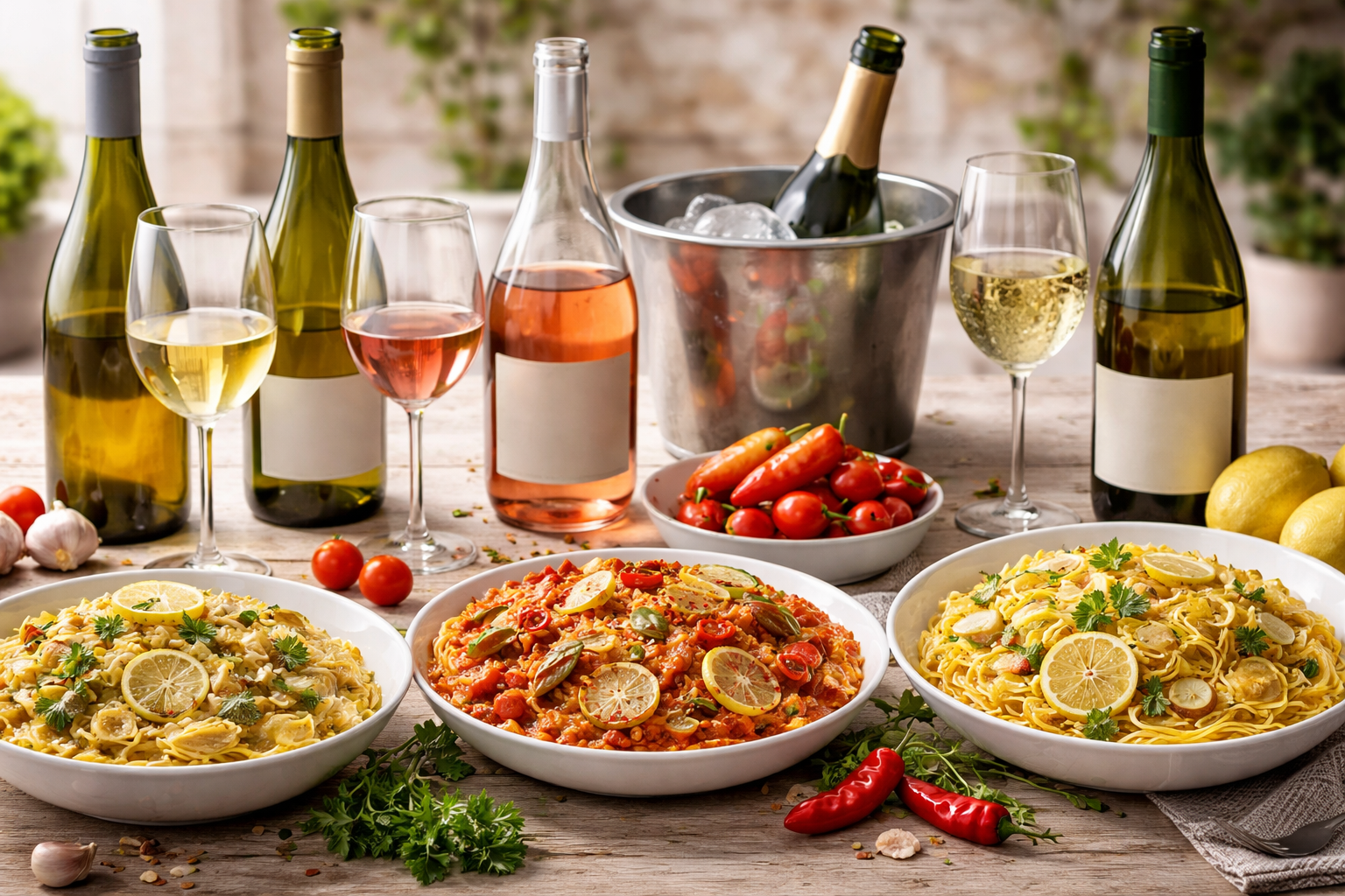 Best Wine for Vongole: 7 Smart Pairings and Easy Rules 2 Four versions of vongole sauce with matching wine styles for bianco, rosso, chilli, and lemon