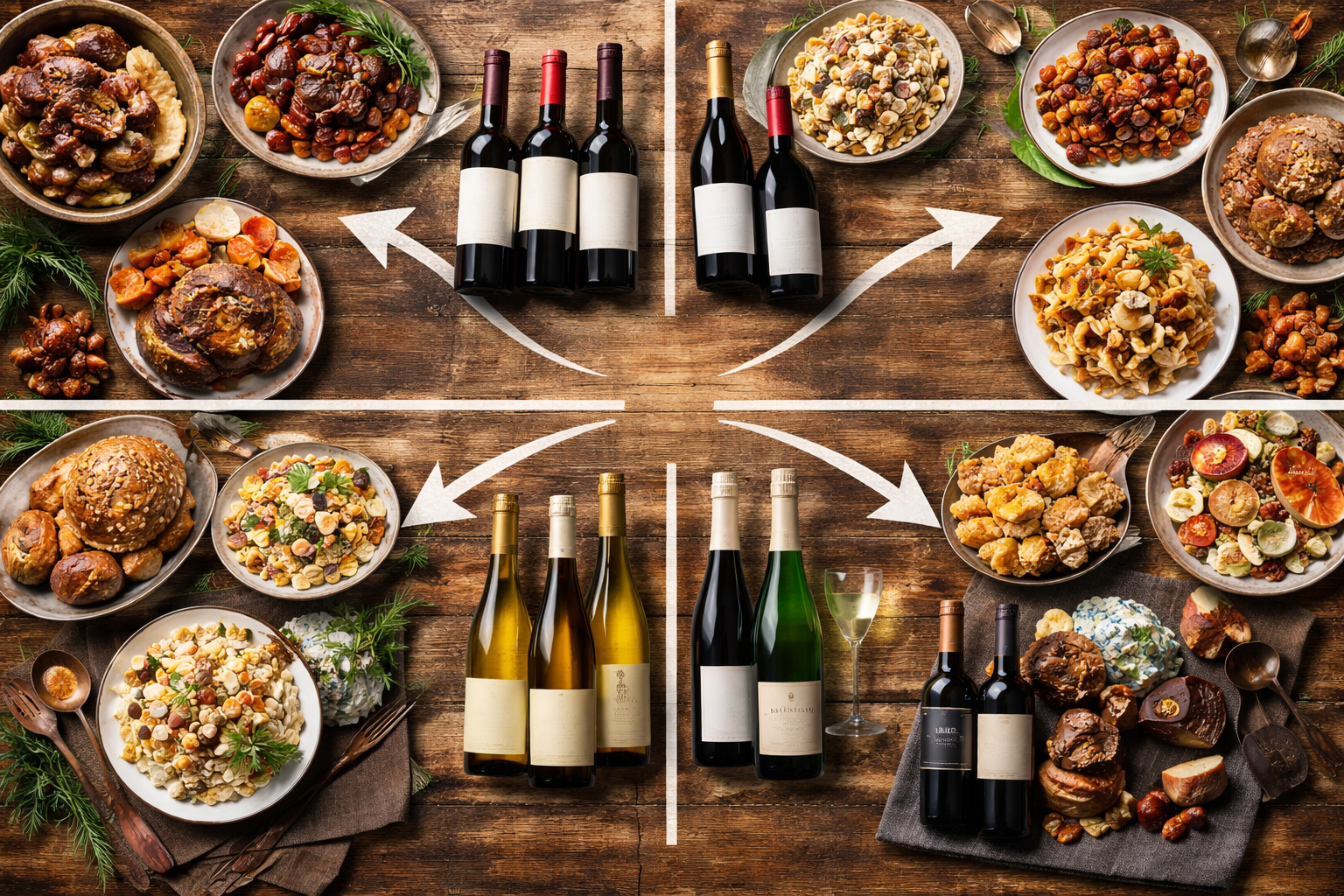 Quick winter wine pairing chart matching meals to red, white, sparkling, and fortified wine styles