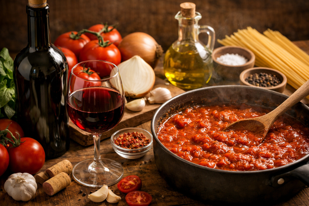 best wine for tomato sauce