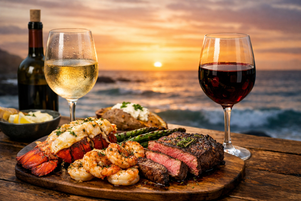 best wine for surf and turf