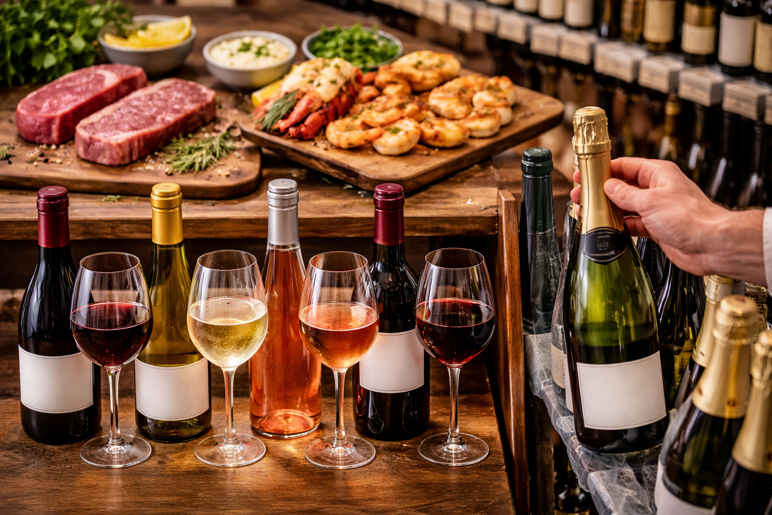 Best Wine for Surf and Turf: 5 Smart Styles That Actually Work 4 Quick surf and turf wine decision chart based on steak, seafood, and sauce