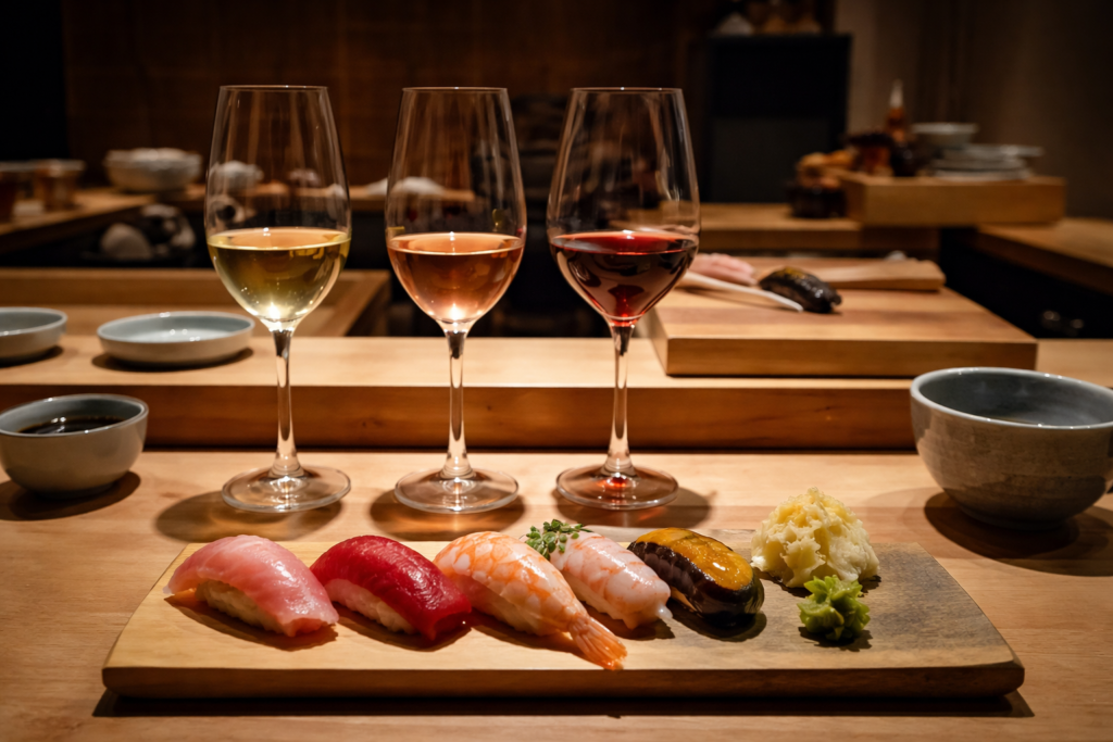 best wine for omakase