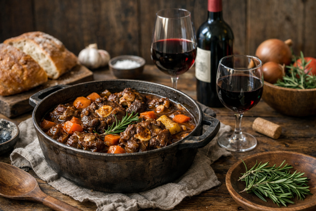 best wine for oxtail stew