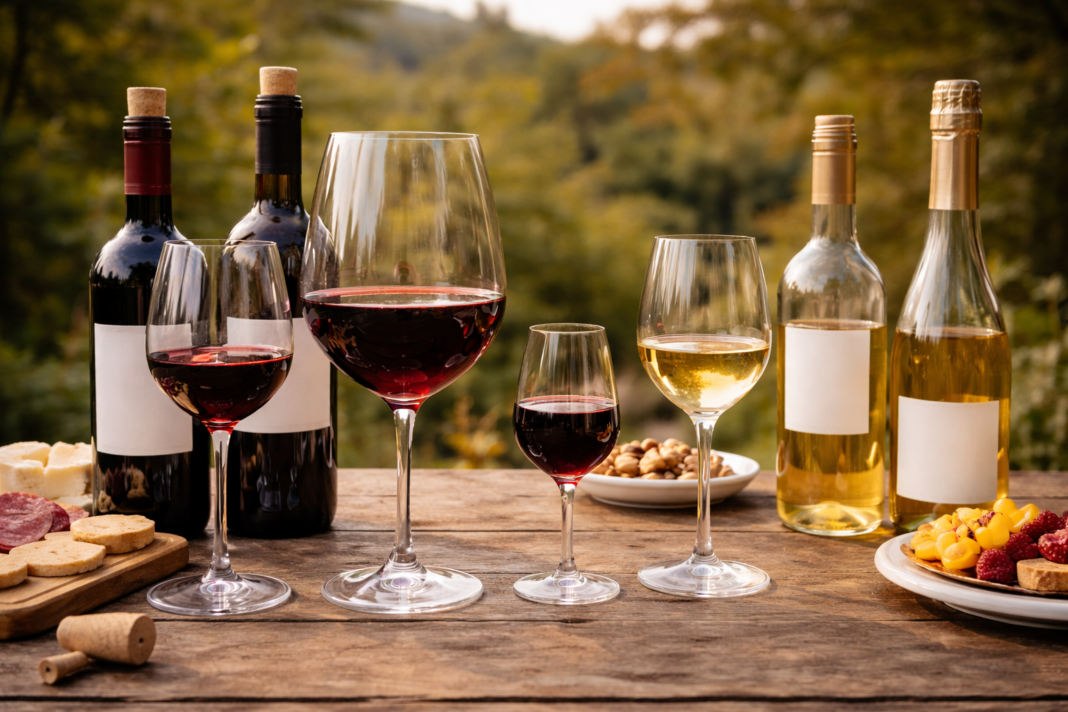 Best Wine for Old People: 7 Easy-Drinking Styles That Work 3 Comparison of a standard 5-ounce wine pour versus an oversized pour with red and dessert wines