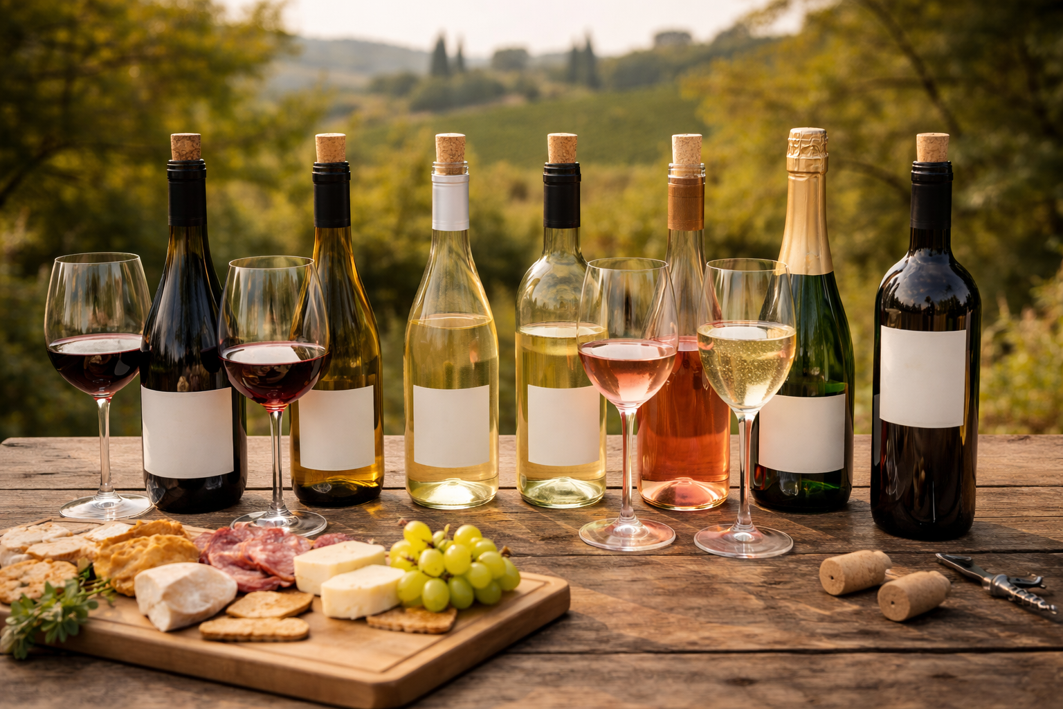 Best Wine for Old People: 7 Easy-Drinking Styles That Work 1 Lineup of easy-drinking wine styles including Pinot Noir, white wine, rosé, and sparkling wine